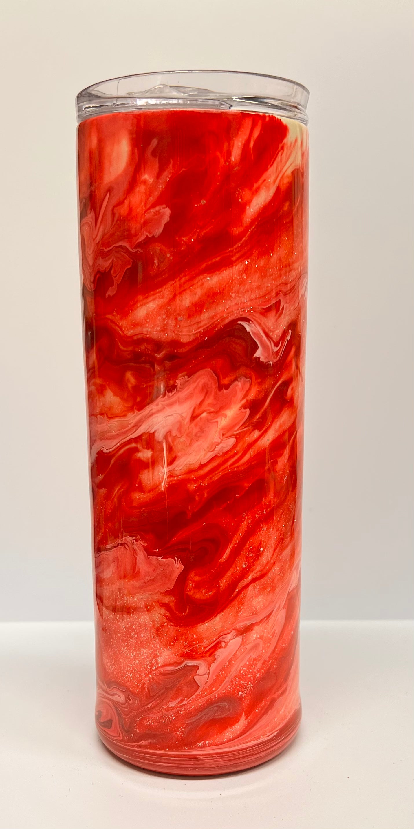 Red & White Tumbler, 20 oz